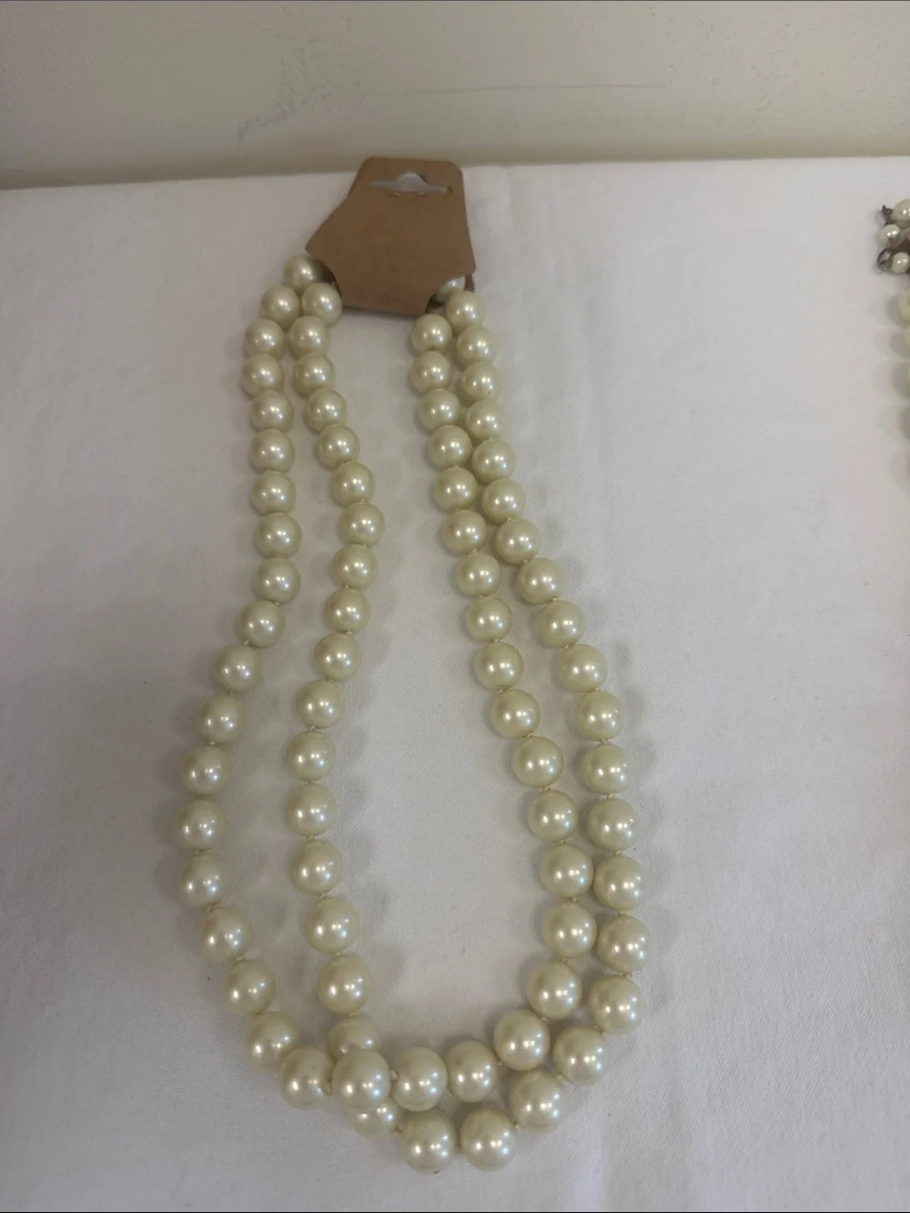 J. Crew Ivory Pearl Double-Strand Necklace